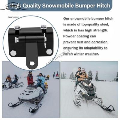 090E Iron Snowmobile Trailer Hitch Set Universal Snowmobile Accessories for Easy Installation and Long Lasting Durability