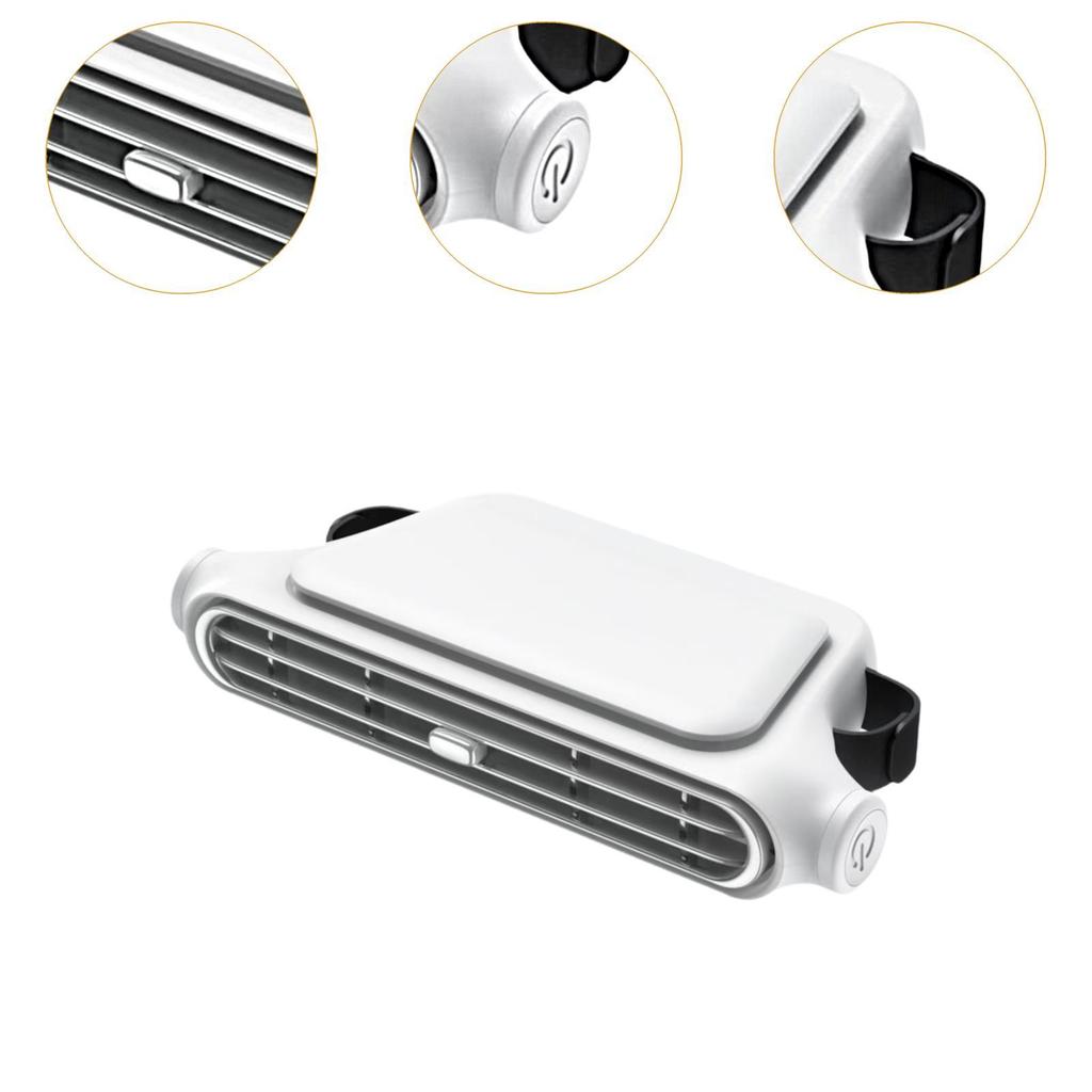 Cars Seat Fan for Backseat USB Space Saving Electric Air Circulation Fan 3 Speed for Golf Carts Traveling SUV Automotive Outdoor