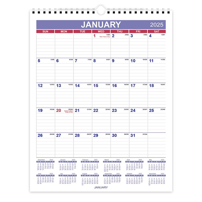 Calendar de perete de birou simplu Calendar lunar zilnic, înregistrare pentru acasă, calendar mare de familie, planificator de perete