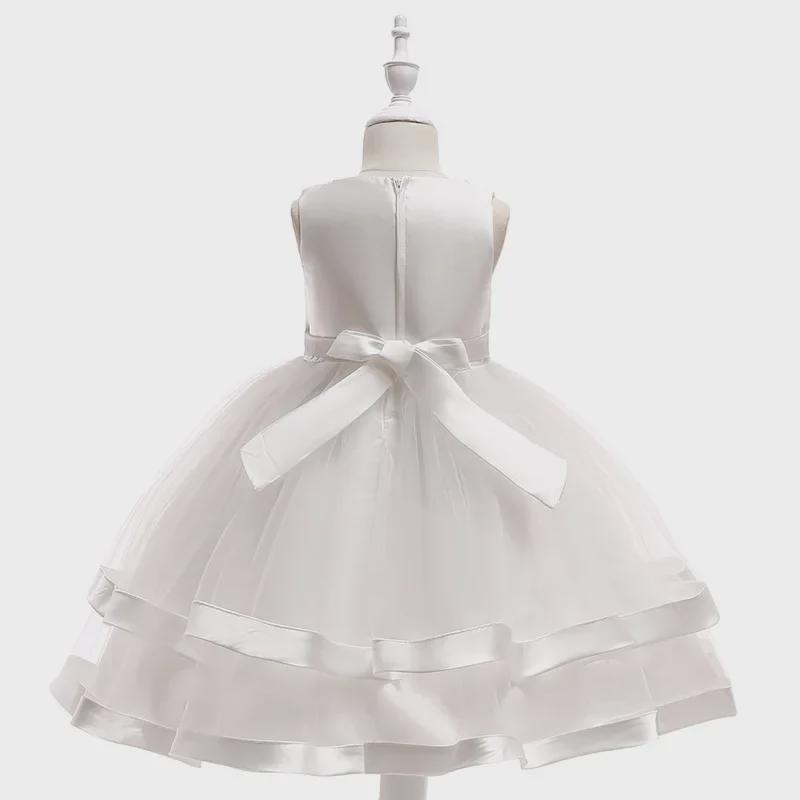 2024 Beaded Princess Tutu Dress for Girls - Flower Girl Wedding Attire
