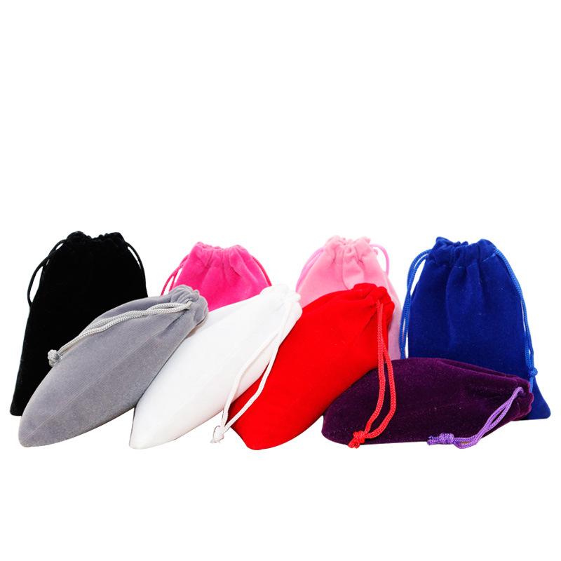 Luxury Velvet Drawstring Pouch for Jewelry, Earphones, Power Bank & More (Small/Large)