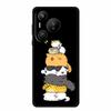 Black Silicone Case For Huawei Pura 70 Pro Case Cartoon Cat Soft Back Cover For Honor 400 Pro 5G Phone Case 400Pro Coque Funda
