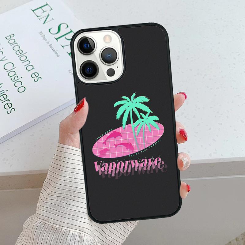 80s Retrowave Neon Palms Tree Phone Case Cover For iPhone 17 Air 15 16 16e 14 13 Pro 12 11 Pro Max For Apple PLUS Fundas Shell