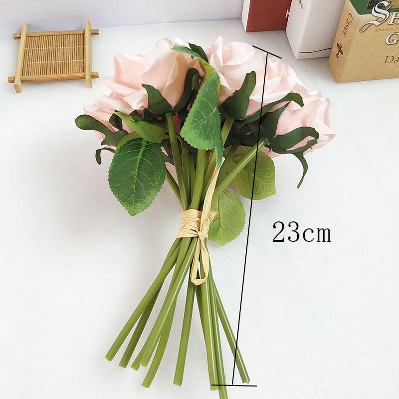 Simulation Flower 7-Head Bouquet Of Roses, Fake Flowers For Wedding Flower Decoration, Artificial Flowers For Home Living Room Decoration
