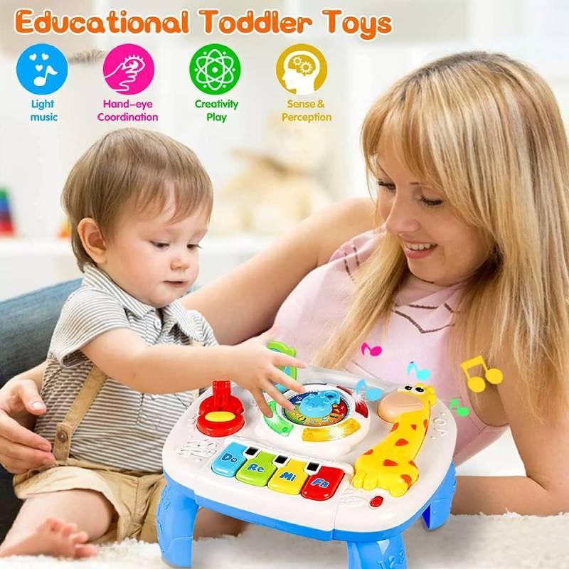 Colorful Ocean Animal Learning Table For Toddlers With Music And Lights For Fun Playtime