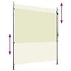 VidaXL Store Roulant d'Extérieur Ombre de Balcon Jardin Véranda Pergola Terrasse Résistant aux UV et à la Chaleur 200x270 cm 145942