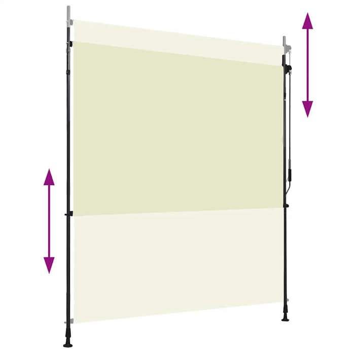 VidaXL Store Roulant d'Extérieur Ombre de Balcon Jardin Véranda Pergola Terrasse Résistant aux UV et à la Chaleur 200x270 cm 145942
