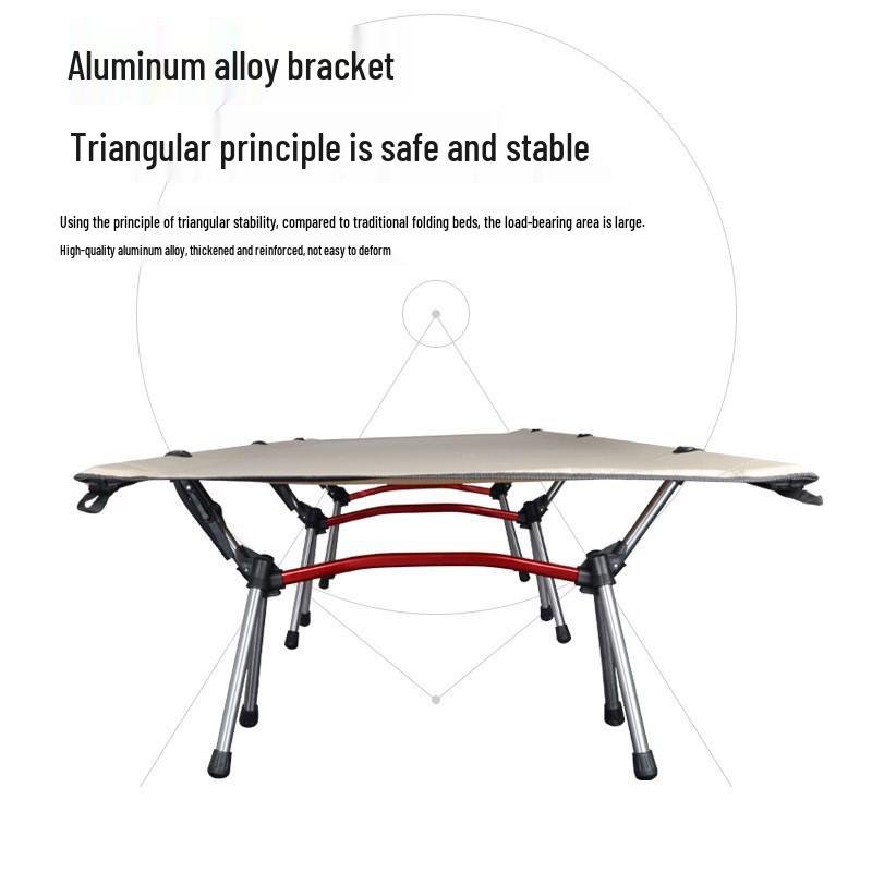 Ultra-Light Aluminum Folding Camp Bed for Camping, Office Naps, and Self-Driving Adventures