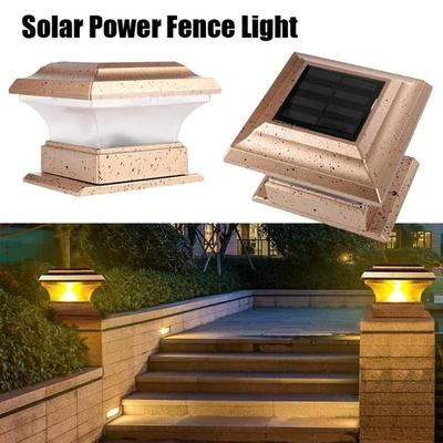 1 Stück Wasserdichtes Outdoor Solarbetriebenes Gartenlandschaftslicht Zaunpfostenleuchte Hof Säulenlampe
