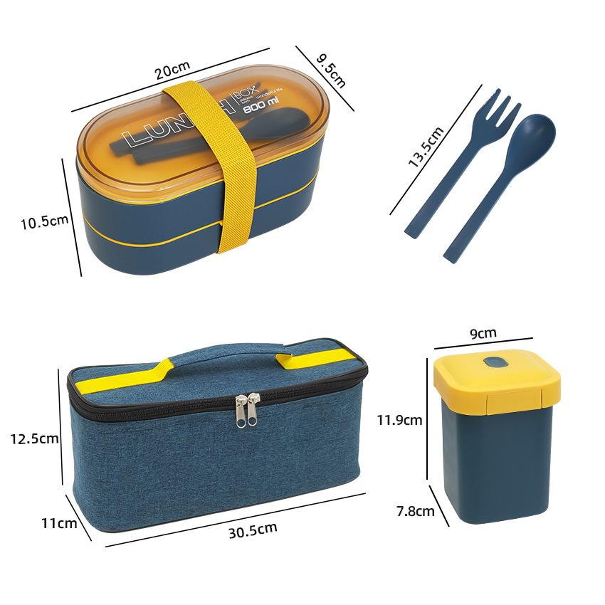 

Двухслойная термоизоляционная коробка для ланча, большой объем, оптовый набор, суповая чашка, микроволновая печь, коробка для бенто, дорогая коробка для пикника