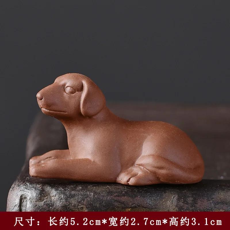 

Мини Керамическая Статуэтка Собаки Домашний Настольный Микро-Пейзаж Декоративные Поделки Украшения Дзен Чайная Посуда Аксессуары Ручной Работы Чайные Питомцы