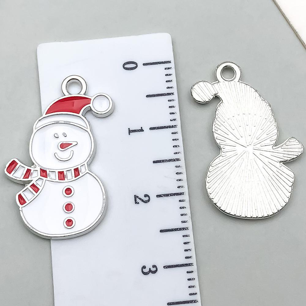 20-Piece Christmas Oil Drop Jewelry Set: Santa, Snowman, Bell, Elk Bracelets & Pendants
