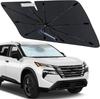 Windshield Sun Shade Umbrella for Nissan Rogue 2014-2025, Foldable Car Sunshade for Front Windows with 360° Rotating Shaft, Custom fit Rogue Sun Visor
