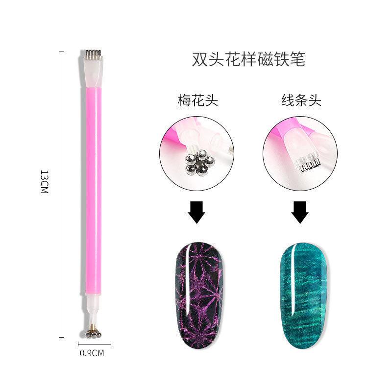 

Magnetic Nail Pen, Double-headed Thickened Decorative Magnetic Pen one size