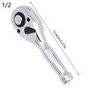 72-Tooth Dual Size Ratchet Wrench Short Handle, Compact Fast Efficient Auto Repair Tool, Ratcheting Spanner Car Mechanic Toolkit