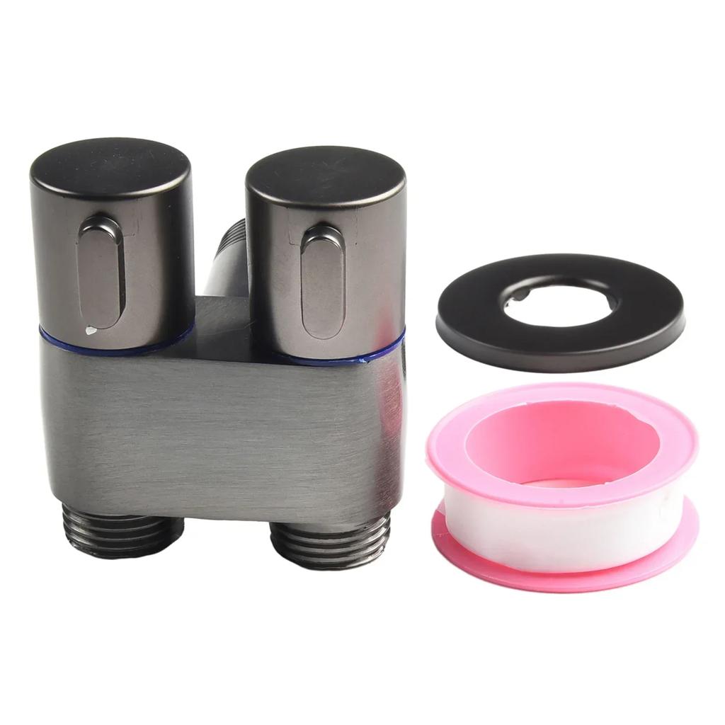 Convenient Dual Socket Double Control Washing Machine Faucet G12 1 In Two Out Suitable for Bathroom Toilet Bidet Sprayer