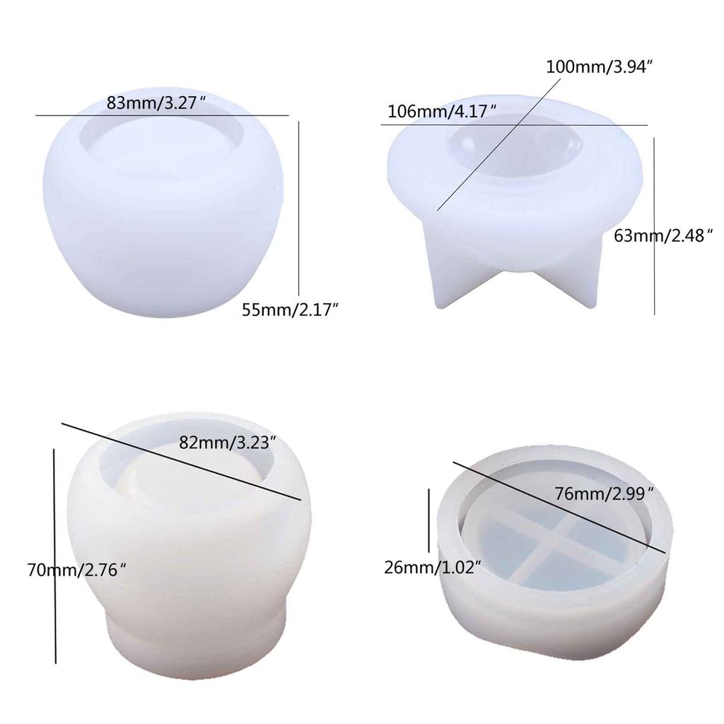 Resin Box Molds with Lids 3D Jar Silicone Mold Trinkets Storage Container Box Mold for Resin Casting Home Decoration