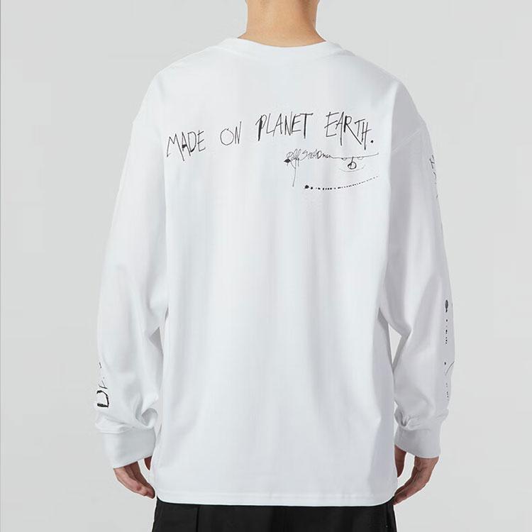 Nike ACG Logo Print Ribbed Crew Neck Sweatshirt Men Tops White FJ2136-121