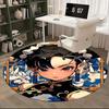1pc Anime Design Round Carpet Traditional Chinese Style Chair Mat for Office, Home Decor, Living Room, Bedroom