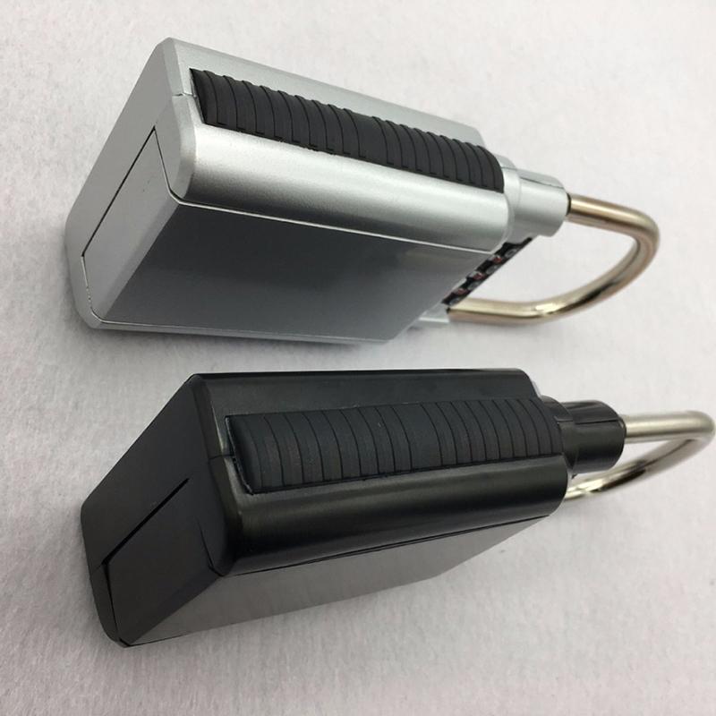 Key Storage Box Bin Secret Padlock with 4 Dials Resettable Password Combination Door Locker Hook Zinc Alloy Organizer Safe