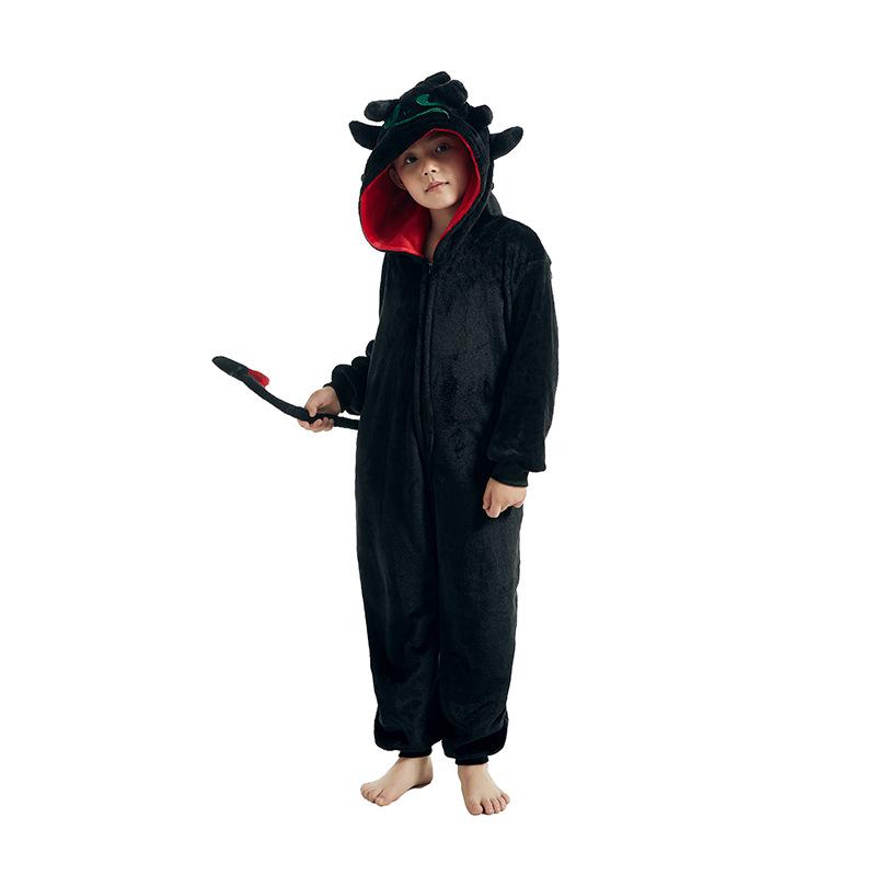 Couple's Autumn Winter Warm Flannel Homewear Cartoon Animal Onesie Unisex Cute Loungewear