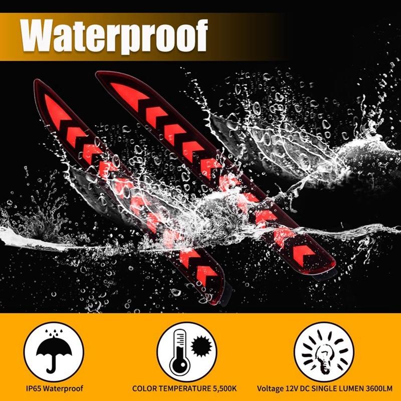 LED Rear Bumper Brake Tail Light Sequential Turn Signal Lamp For Toyota Camry Vellfire Innova Alphard Lexus RX300-A58X