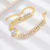 1 Women's Fashion Series Multi layer Water Drop Inlaid Zircon Foot Chain Outdoor Tourism Beach Banquet Party Holiday Gift