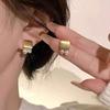 1 Pair of Elegant Retro High-end Imitation Pearl Earrings for Ladies, Geometric Luxury Earrings, Holiday Daily Shopping Party Gifts