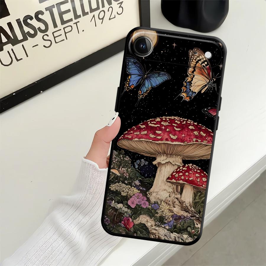Poker Mushroom Case for Apple iPhone 17 Pro Max 13 15 Pro 7 8 Air 12 11 14 16 XR XS MAX Funda Phone Cover