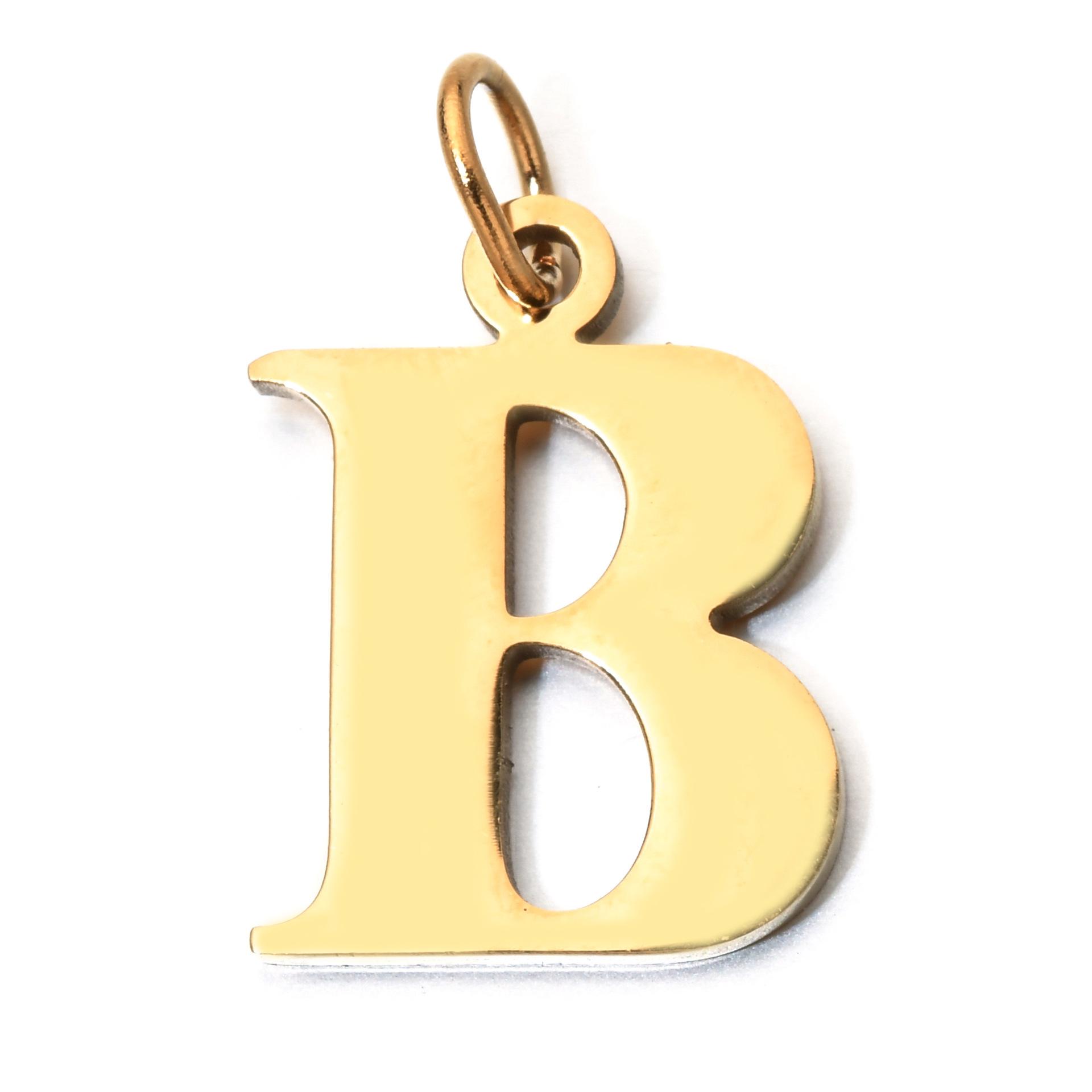 

Подвеска из нержавеющей стали ручной работы с английской буквой - Не тускнеющий шарм