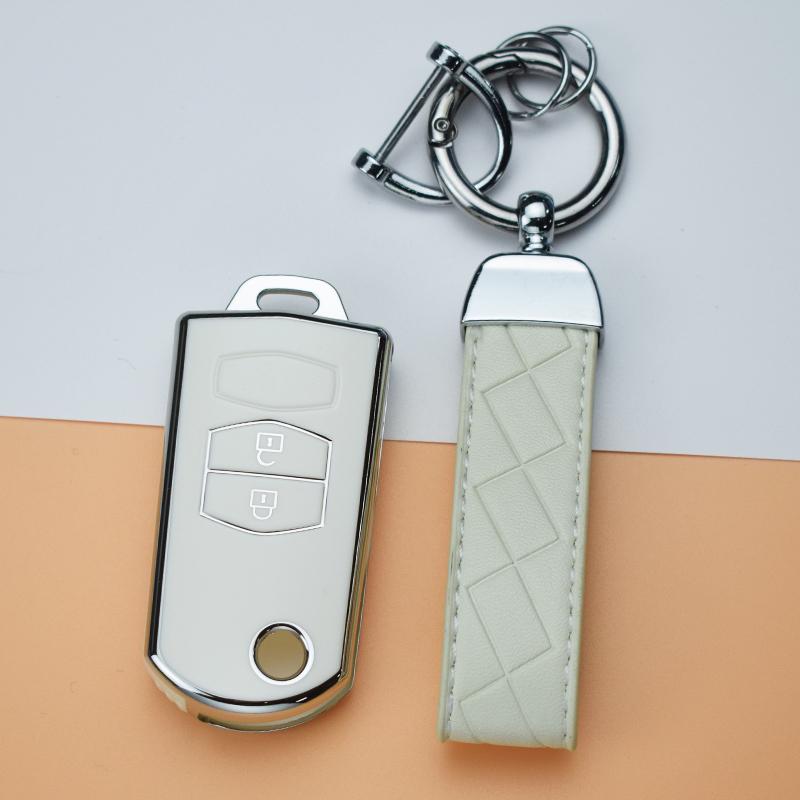 For Mazda 3 2 6 2003 2004 2005 2006 2007 2008 2009 2010 2011 2012 2013 2/3 Buttons Soft Tpu Flip Car Key Case Cover Car Holder