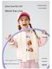 Girls' Cartoon Baseball Jacket: Warm, Fleece-Lined, Thick Cotton Coat With Stand Collar for Autumn/Winter.