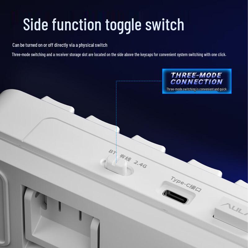 AULA L87 87-Key Tri-Mode Hot-Swappable RGB Mechanical Keyboard