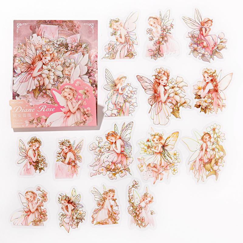 30pcs/pack PET Elf Stickers Aesthetics Stationery DIY Scrapbooking Materials Collage Junk Journal Decor Stickers