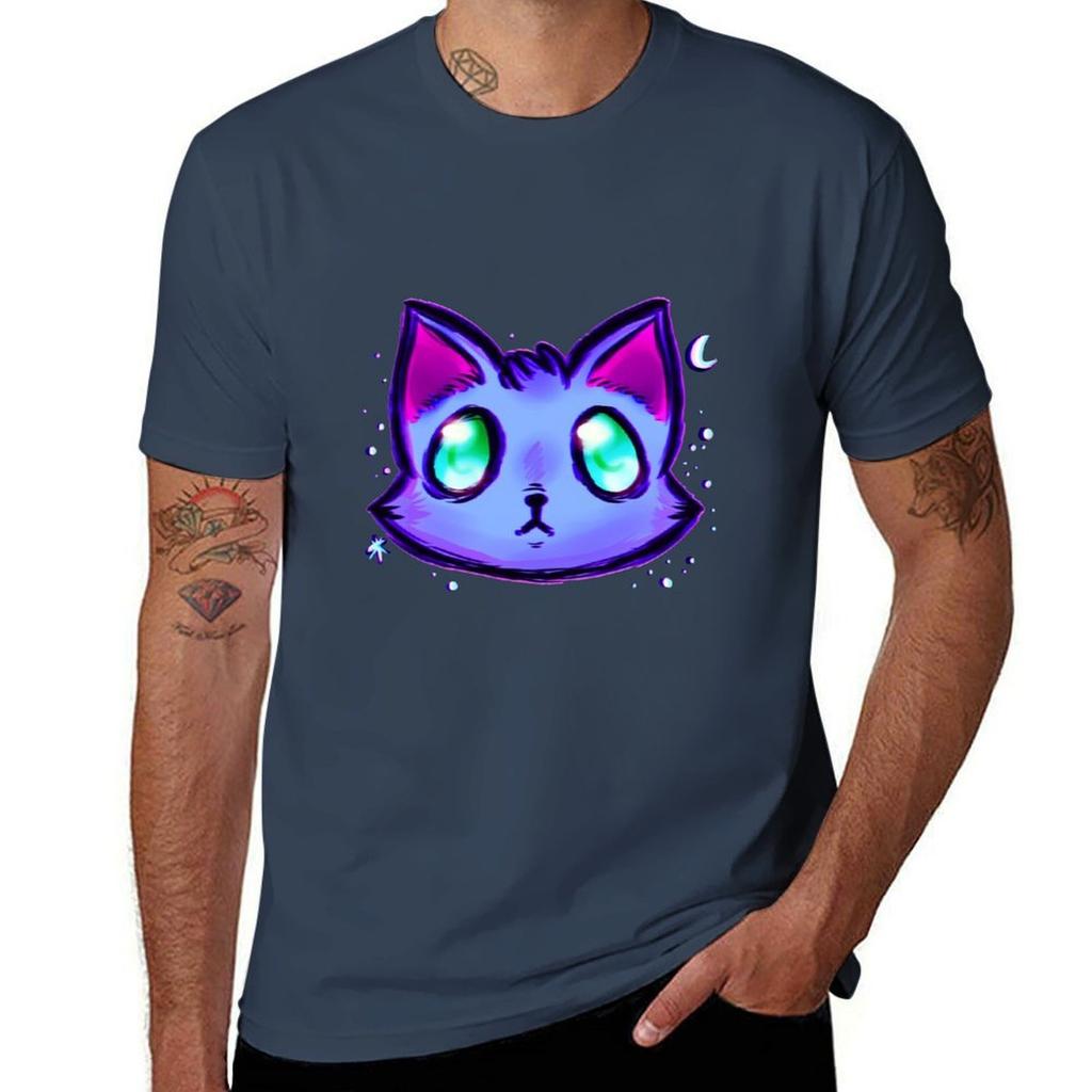 Space Cat Tshirt Work Utility Short Sleeve Shirt
