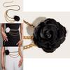Metall-Blumen-Ketten gürtel mit künstlerischem Blumendesign für modebewusste Frauen