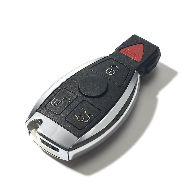 KEYYOU 10pcs 2/3/4 Buttons Keyless Entry Remote Car Key For Mercedes Benz Year 2000+ Supports Original NEC and BGA Smart Key