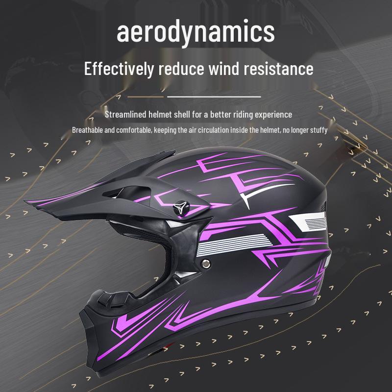 Cross-Border Certified Full Face Off-Road Motorcycle and Mountain Bike Helmet