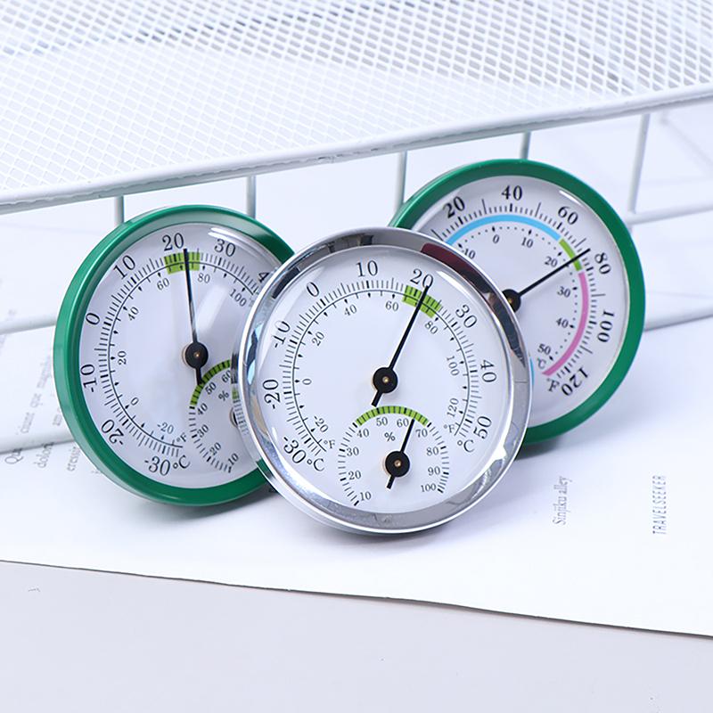 2 In 1 Aluminum Alloy Thermometer Hygrometer Wall-Mounted Thermometer For Home Office Temperature Humidity Meter