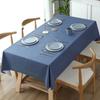 Table Cloth Waterproof Solid Color Dining Tablecloth Rectangular PVC Oil Resistant Mat Home Decoration Easy To Clean Table Cover
