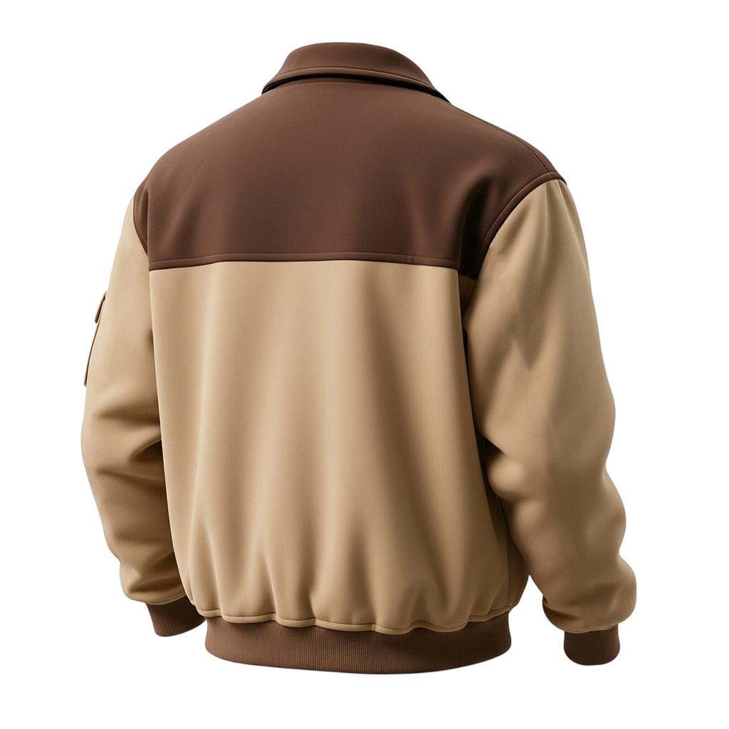 Pánská jednobarevná bunda s kapsami a zipem Pánská sportovní ležérní bunda ve velkých velikostech