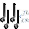 Good-Table Leg Extension For Folding Table Castors - Pack Of 4 Risers With Wheels For Straight And Curved Legs Durable 27Cm