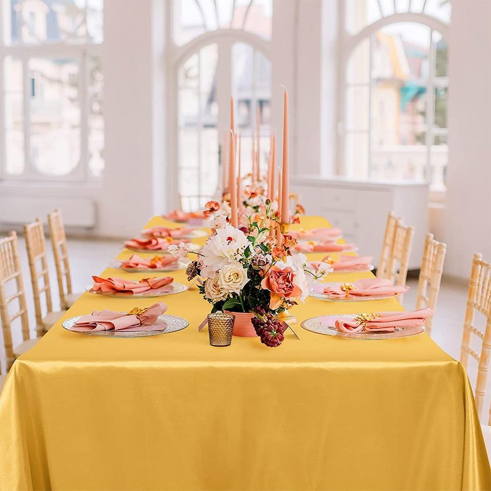 Table Cloth Dining Table For Banquet Satin Tablecloth 1 PCS