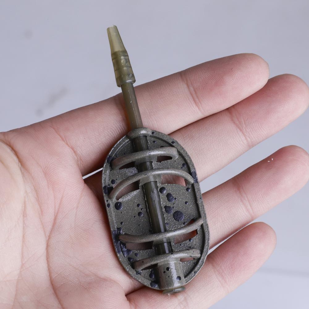 FTK 1 szt. 30g-50g   Metalowy Haczyk na Przynętę Koszyczek na Karpia Akcesoria do Zestawów Wędkarskich Komponenty Sztucznych Przynęt Podajnik Wędkarski