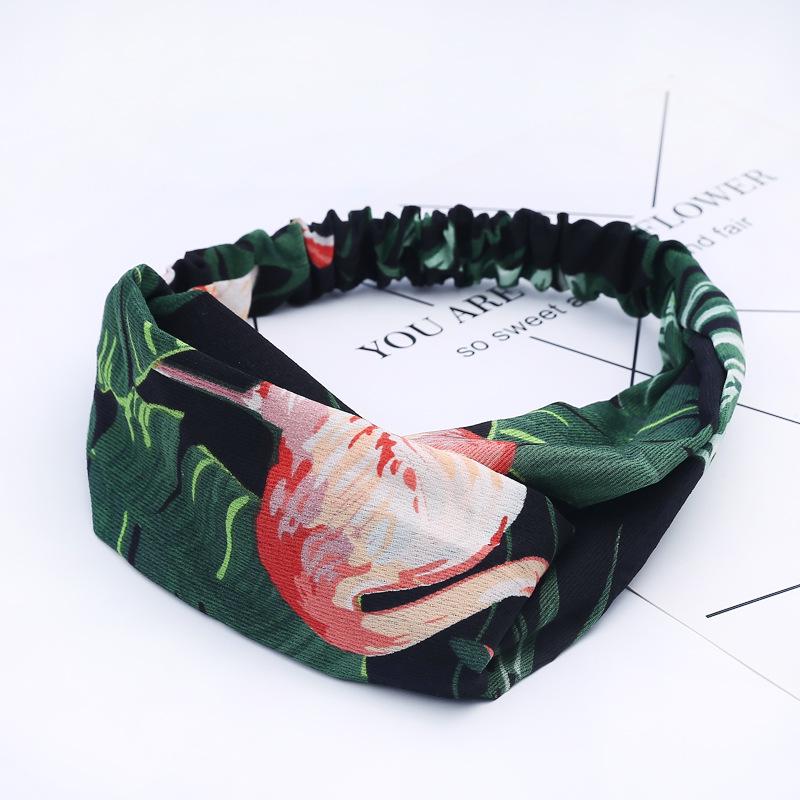 Fashion Bohemian Headband Print Hairbands For Women Girls Vintage Cross Knot Turban Bandanas Headwear Hair Accessories