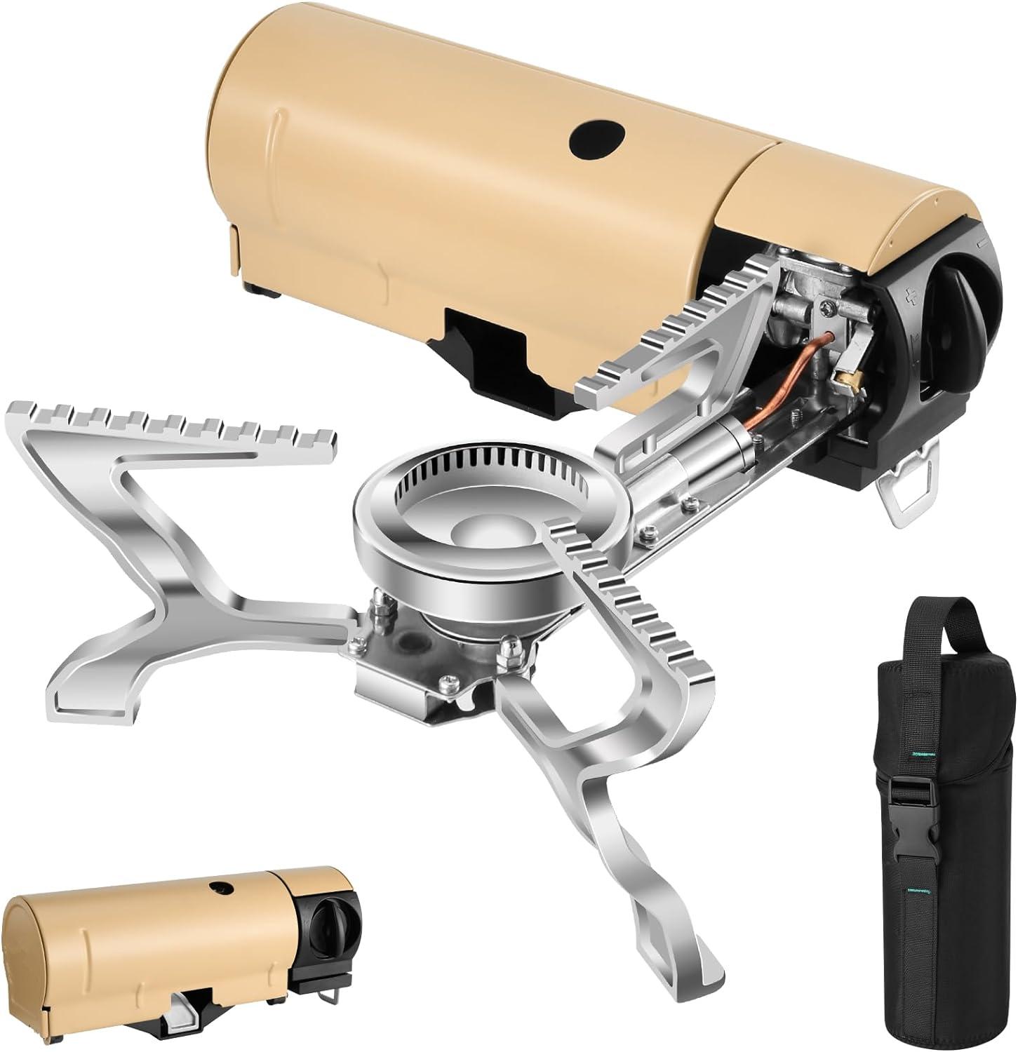 

2600W Portable Gas Camping Stove Foldable Tank Butane Stove with Storage Package Backpacking Stove For BBQ Hiking Picnic YY004 верблюд