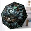 Snake Wildlife Mandala Pattern Umbrella, Portable and Foldable Design, 8 Ribs, a Casual Accessory for Halloween, Christmas, and Birthday Gifts.