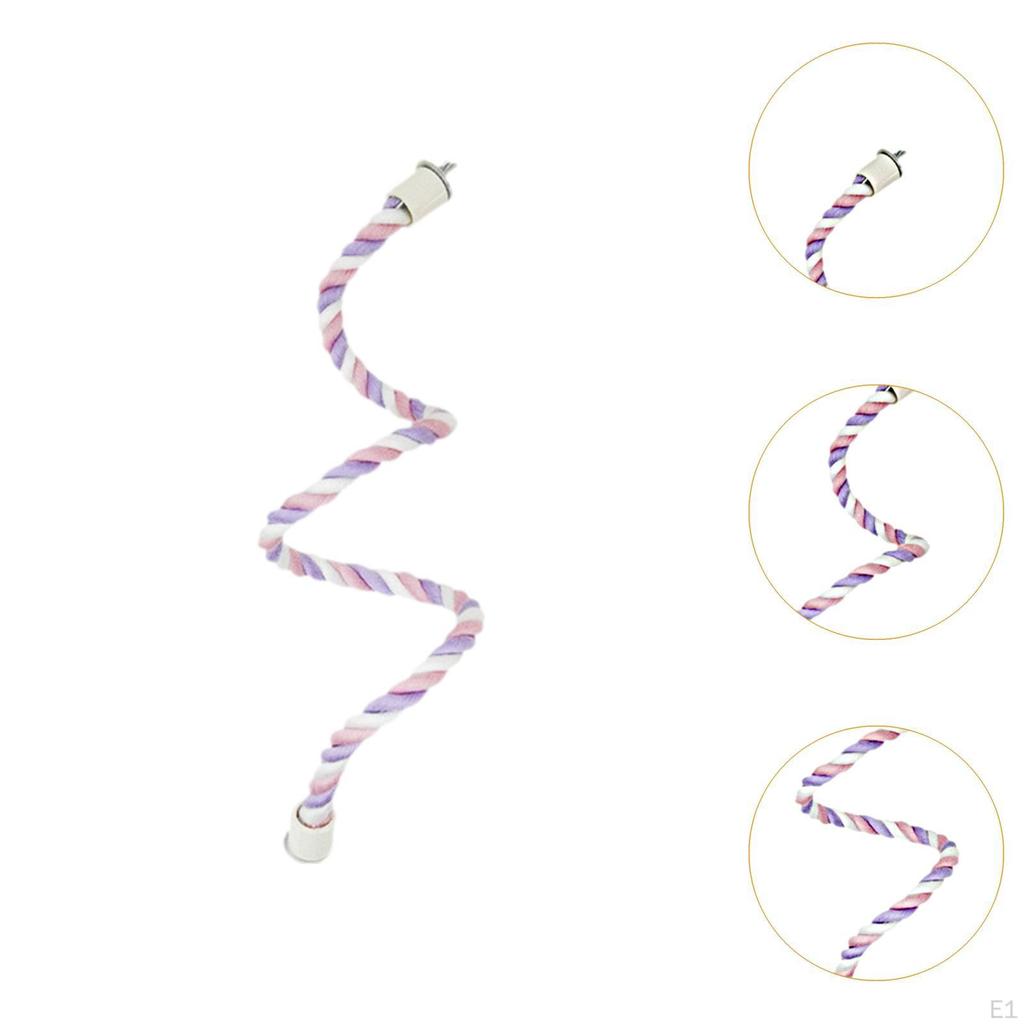 Adjustable Rope Perch for Bird Cages, Climbing Toy Parakeet and Parrot