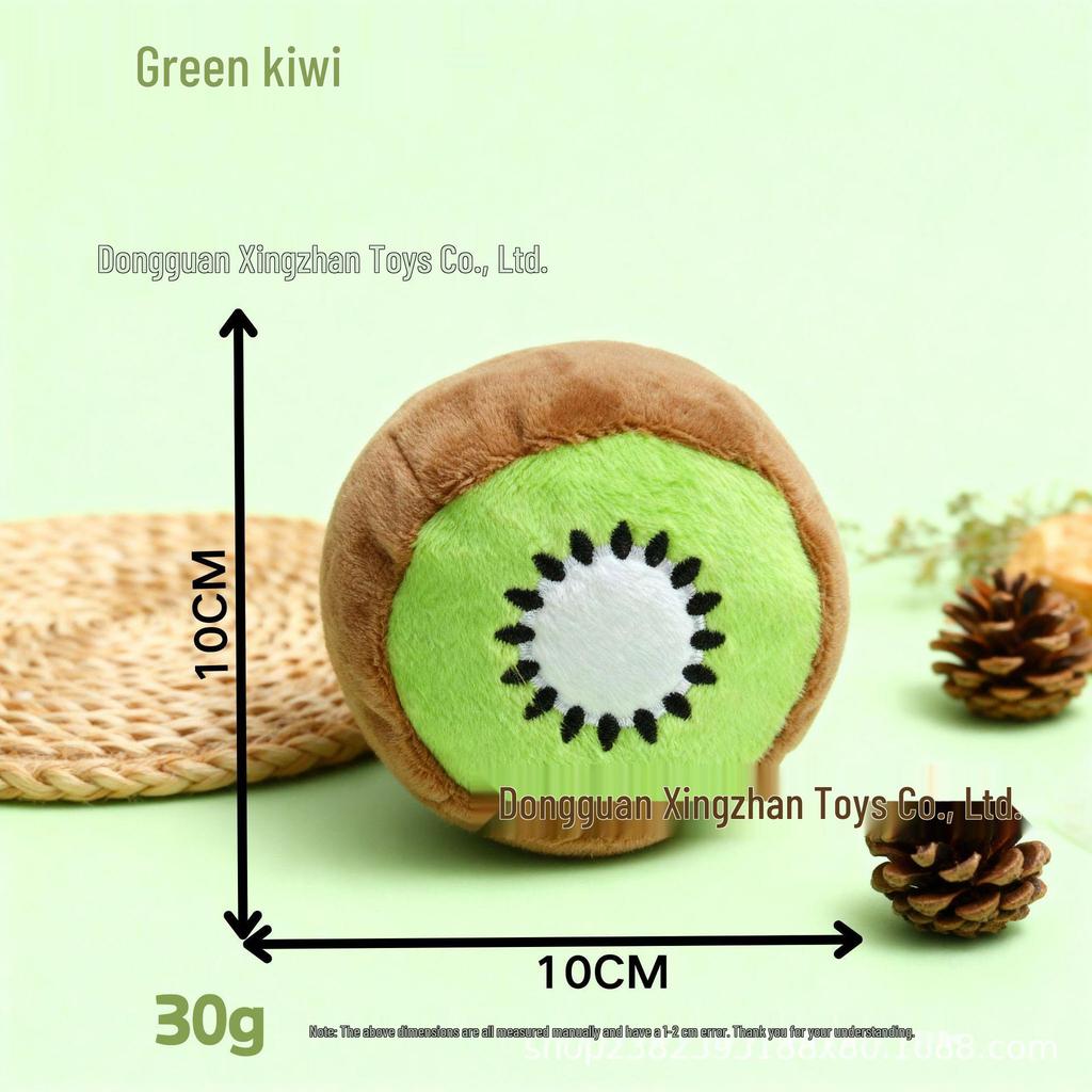Pet Fruit Stress Relief Squeaky Plush Toy - Bite-Resistant Dog Amusement