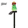 Outdoor Seasonal Atmosphere Lights Christmas Solar Stake Lights Santa Snowman Tree Figurine Lawn Powered Yard Gifts Waterproof Warm LED for